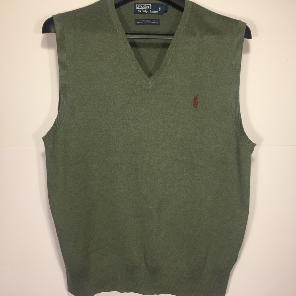 Ralph Lauren Polo Mens Sweater Vest Pima Cotton